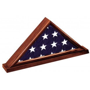 Dark Cherry Memorial Casket Flag Case